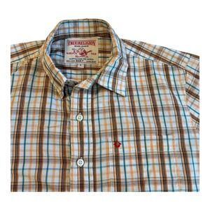 True‎ Religion World Tour Plaid Shirt Men's L Section Ricky Row Seat Button Up